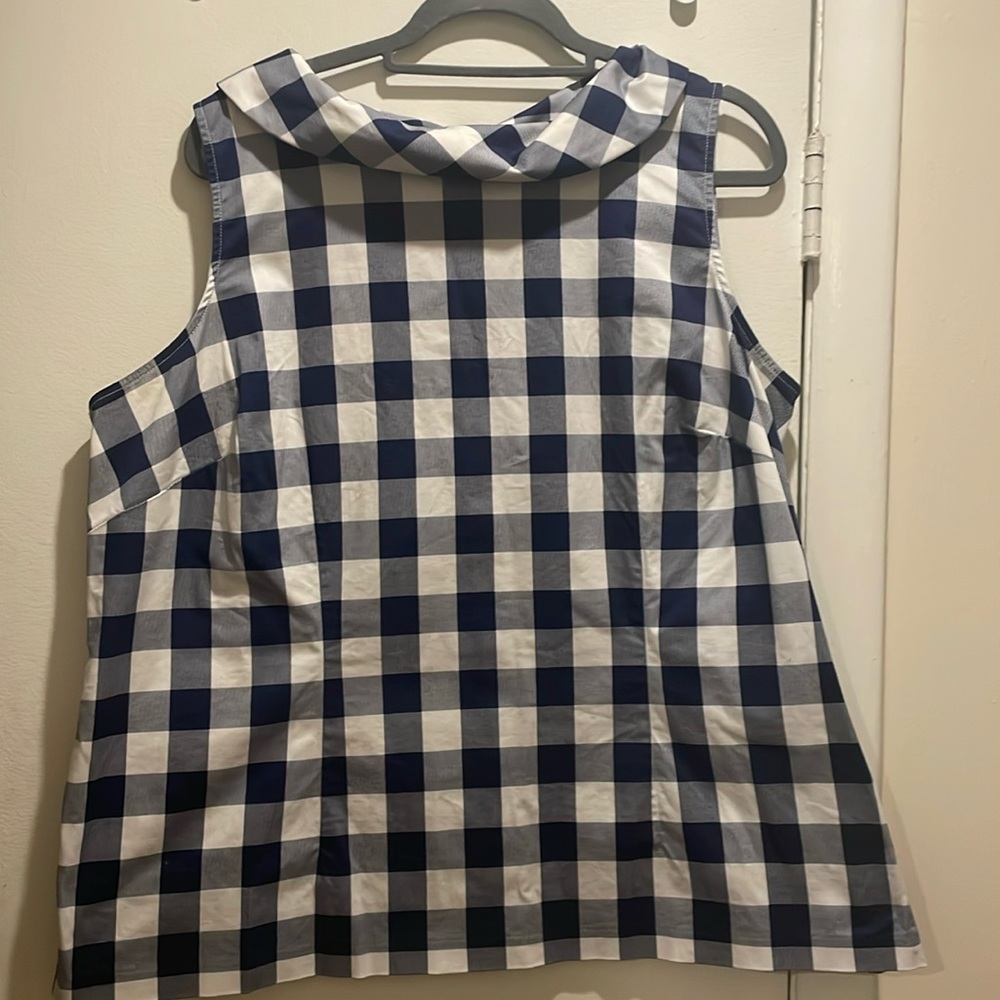 Blue and white Audrey Hepburn - esque top